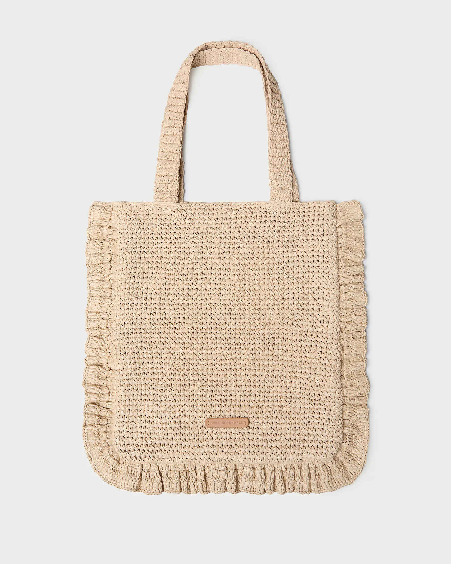Justine Natural Crochet Ruffle Tote | Loeffler Randall