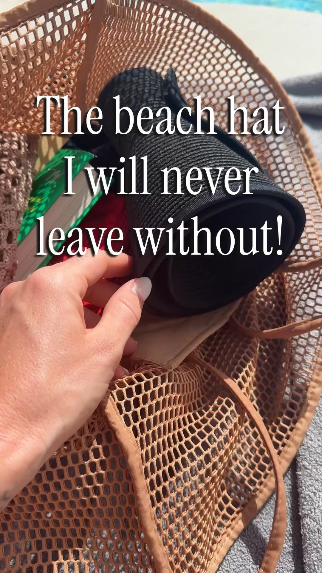 Beach hat
Vacation hat
Sun hat from Amazon 

#LTKSwim #LTKTravel