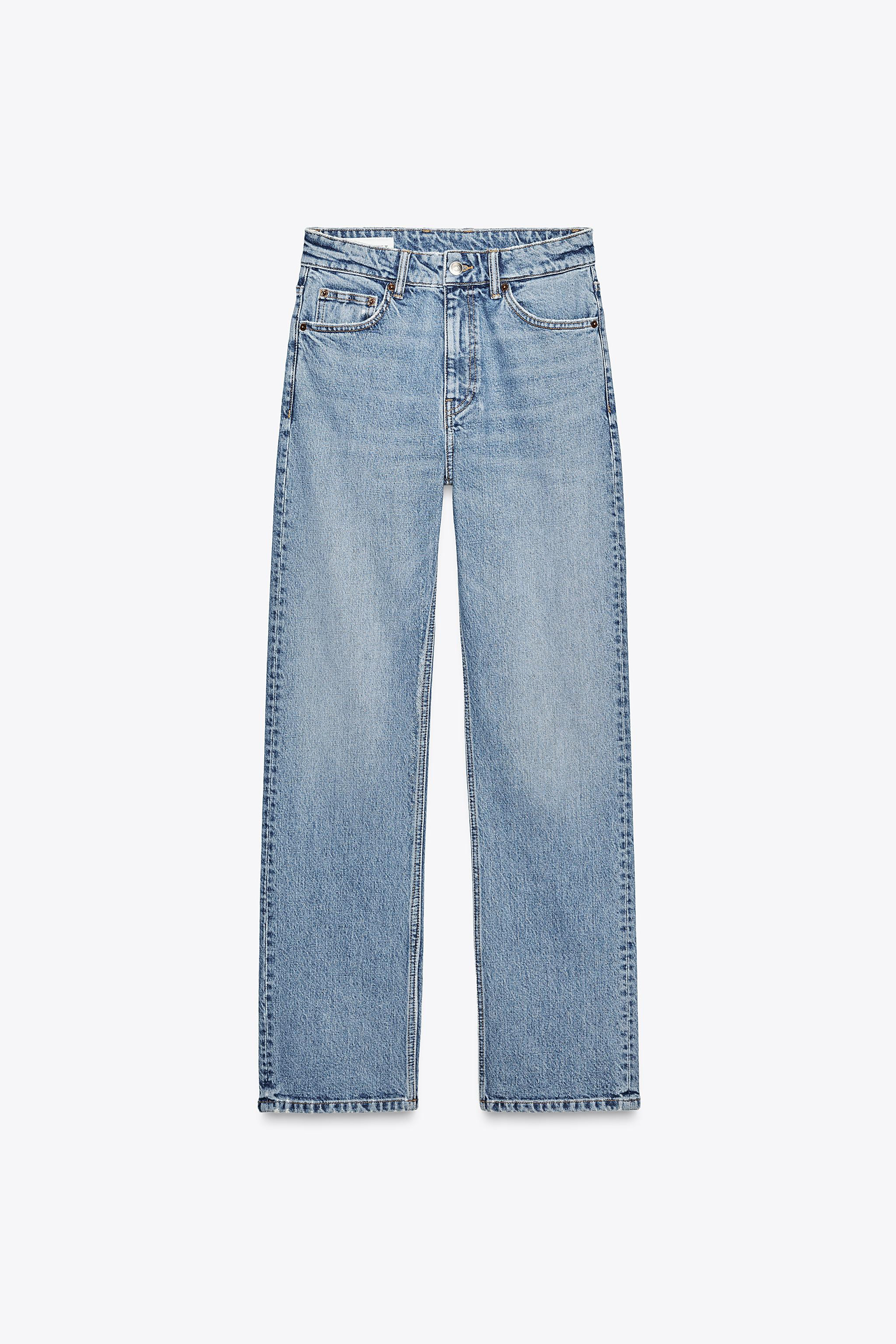 TRF STRAIGHT LEG JEANS WITH A HIGH WAIST | Zara US