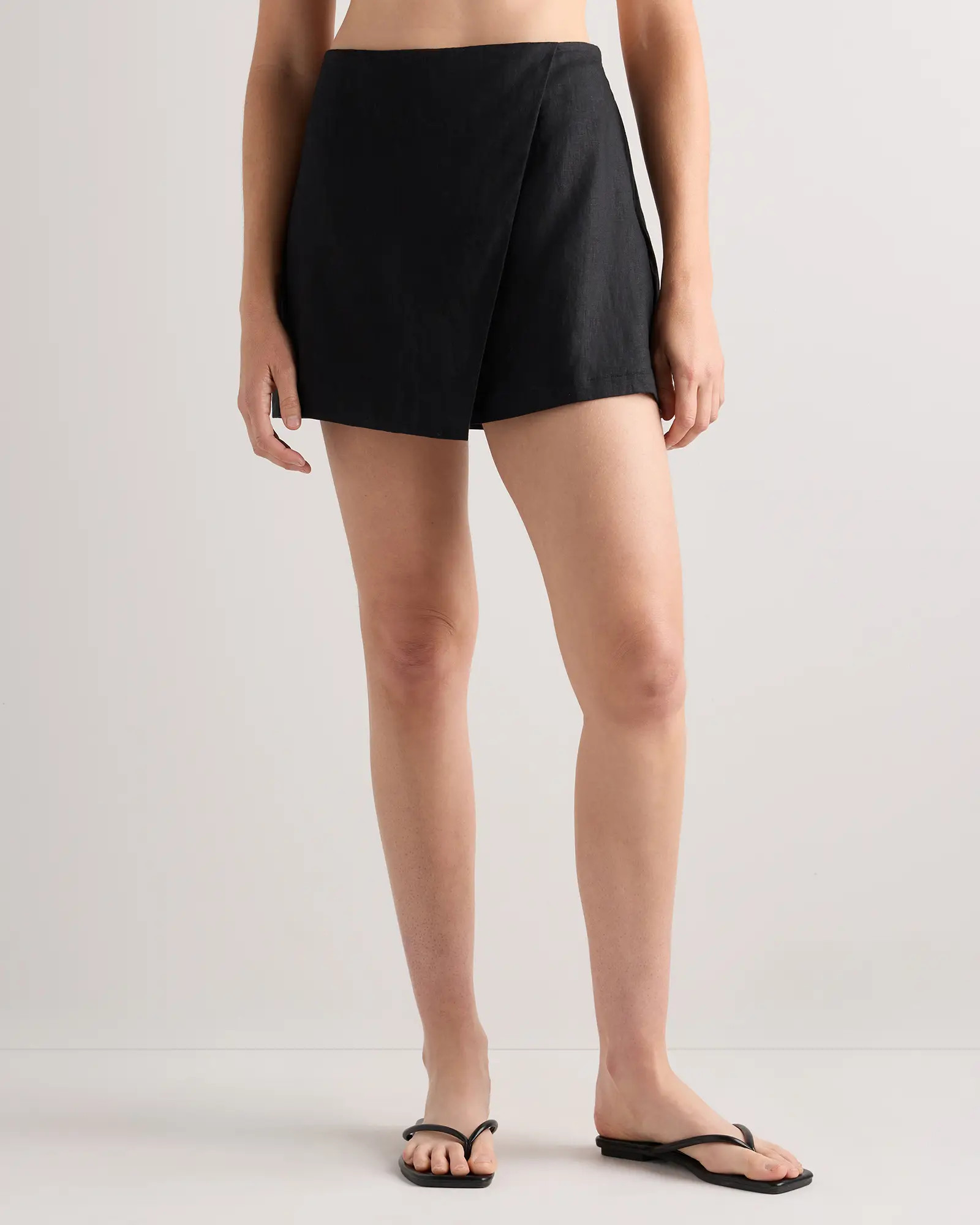 100% European Linen Skort | Quince