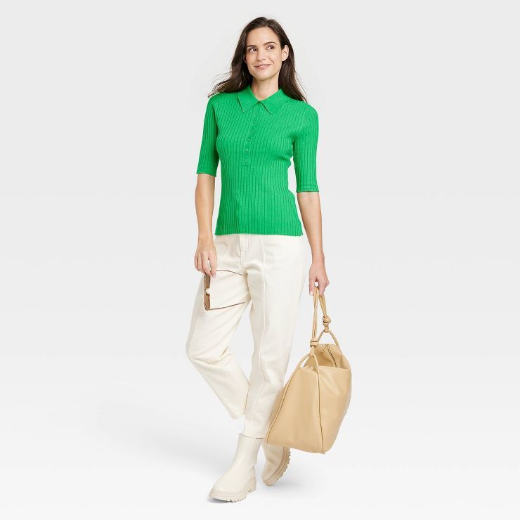 Women's Henley Neck Sweater - A New Day™ | Target