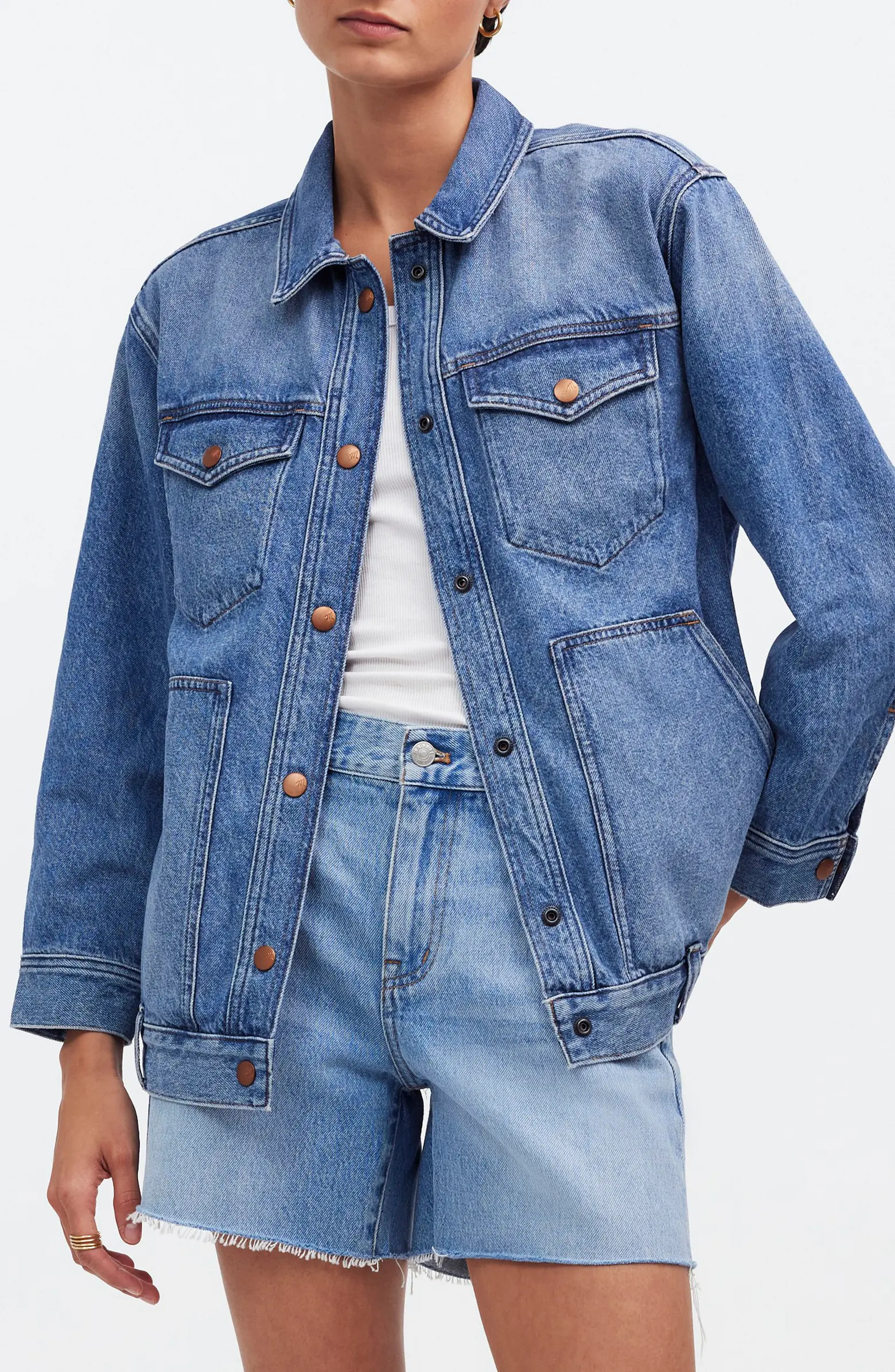 Oversize Trucker Jean Jacket | Nordstrom Rack