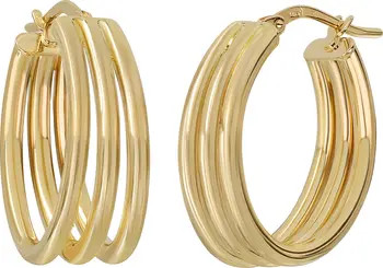 14K Gold Triple Hoop Earrings | Nordstrom