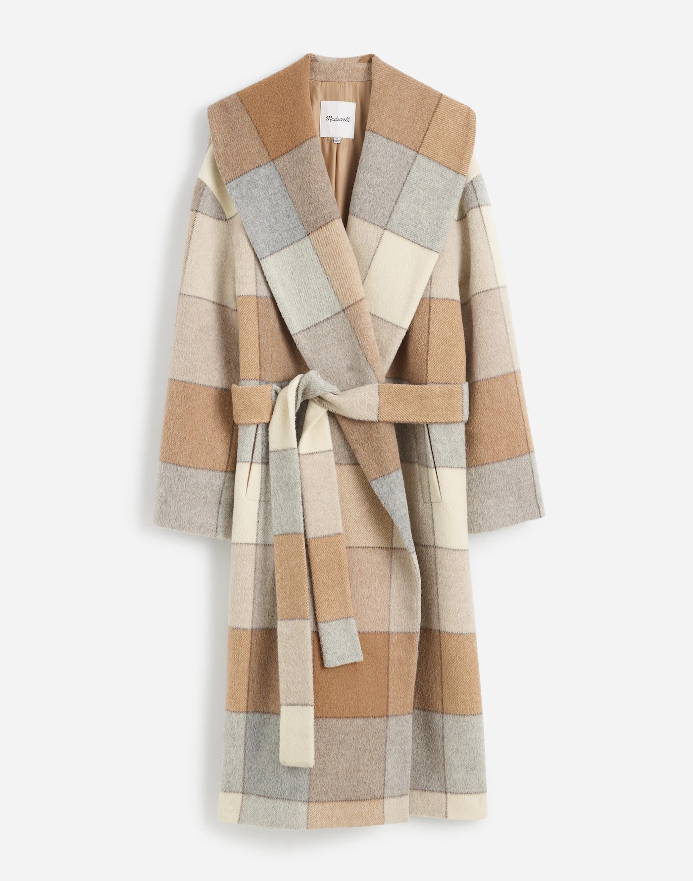 Belted Robe Coat in Plaid | Madewell | Madewell