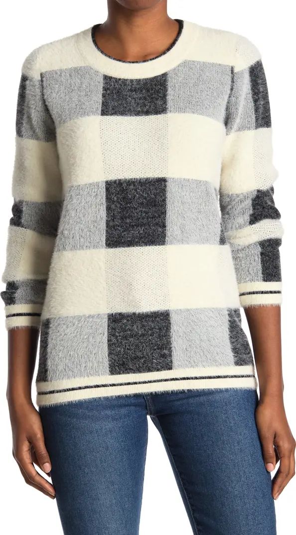 CYRUS Buffalo Plaid Fuzzy Pullover Sweater | Nordstromrack | Nordstrom Rack