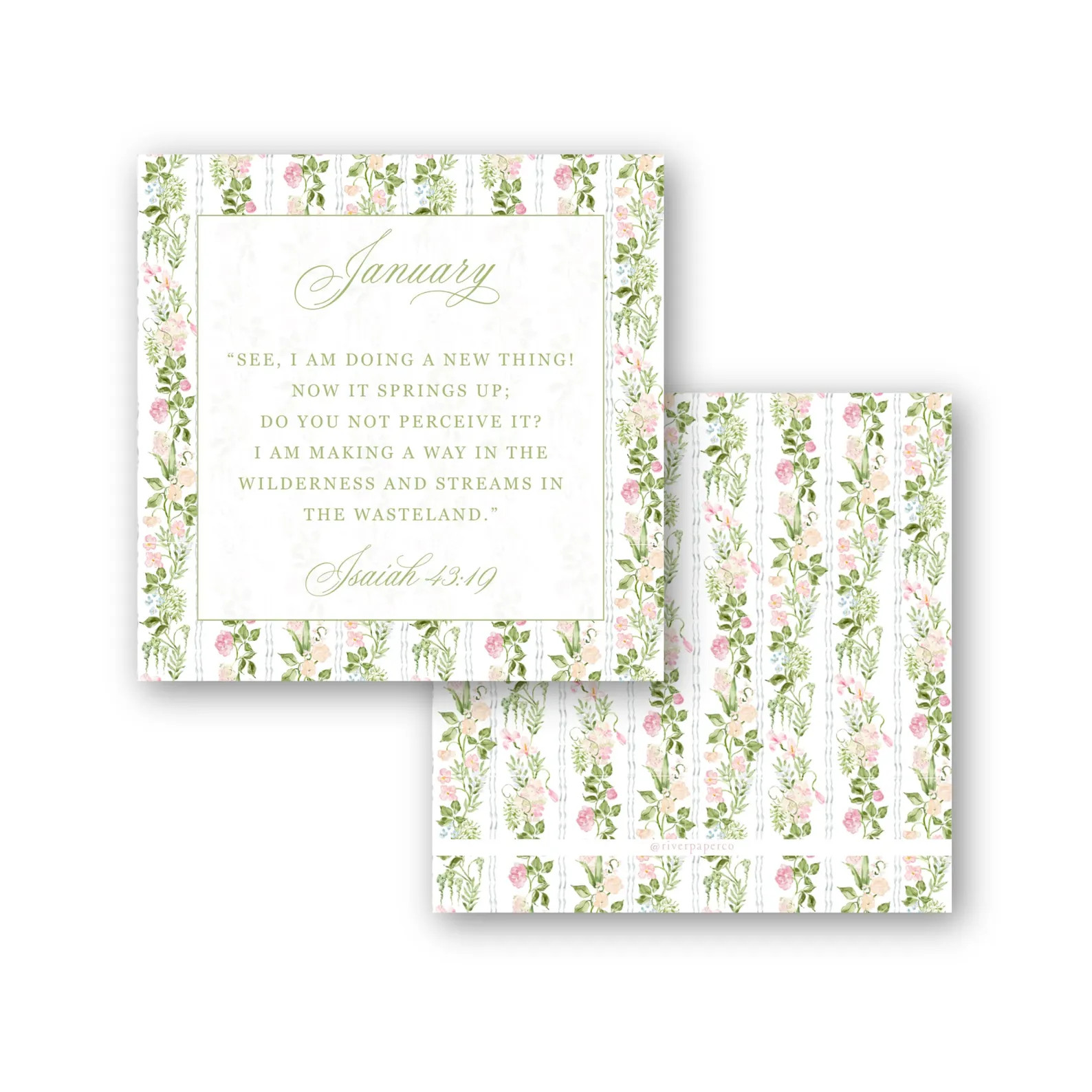 2026 Monthly Scripture Card Set | Classic Various Watercolor Design | 12 Months of Encouragement ... | Etsy (US)