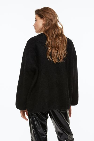 Mohair-blend Sweater - Black - Ladies | H&M US | H&M (US)
