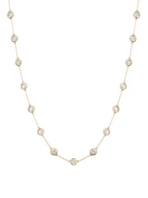 CLEMENCE NECKLACE IN 7.50 CTS LAB WHITE SAPPHIRE, 18K GOLD VERMEIL | Dorsey