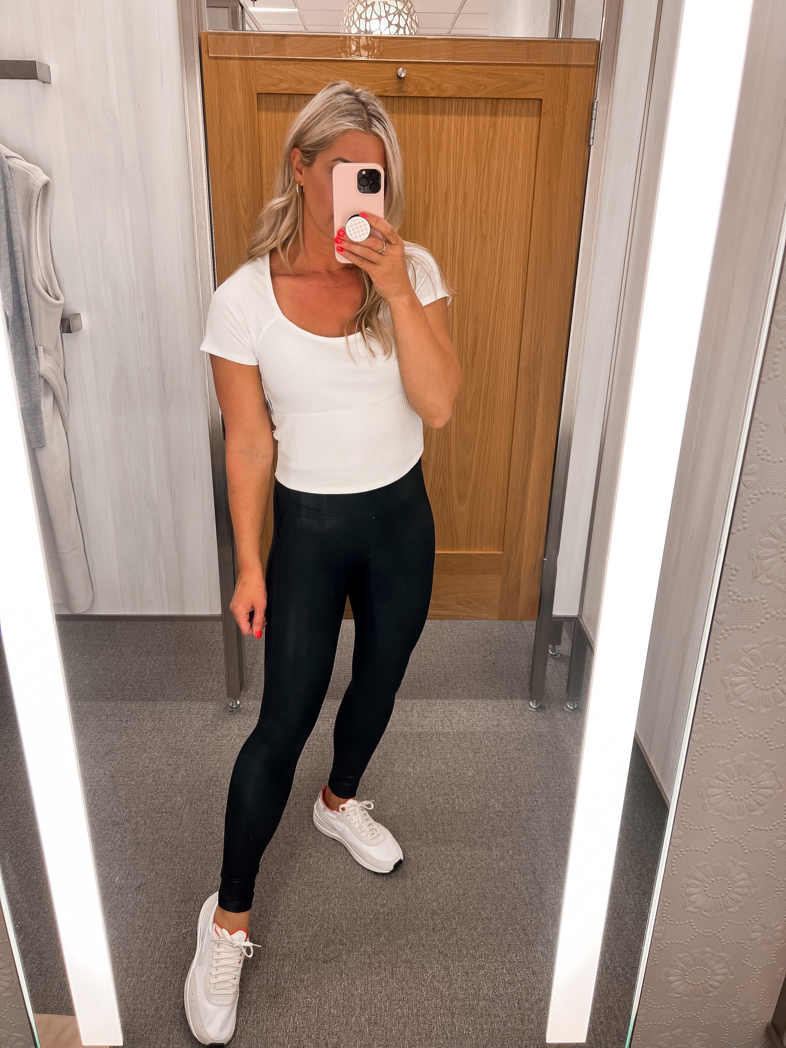 Baby T’s are in this season and so easy to wear! 
Joggers from Zella 
Nikes white sneakers 

#LTKover40 #LTKstyletip #LTKfindsunder50