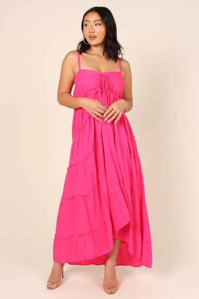 Faye High Low Dress - Hot Pink Vacation Dress - Flowy Dress - Beach Dress - Petal And Pup Code #LTKU | Petal & Pup (US)
