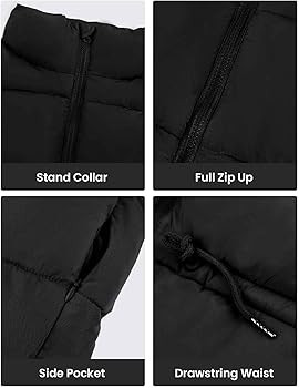 Yimoon Womens Puffer Vest Lightweight Drawstring Zip Up Sleeveless Padded Jacket Puffy Quilted Gi... | Amazon (US)