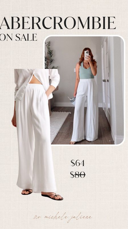 Abercrombie sale! My white crinkled textured pants are on sale for $64 originally $80!! I love these pants they’re pull on so they are very comfy! 

Abercrombie, on sale, Abercrombie pull on pants, Abercrombie white pants, fashion, summer finds, summer outfit

#LTKfindsunder100 #LTKfindsunder50 #LTKsalealert