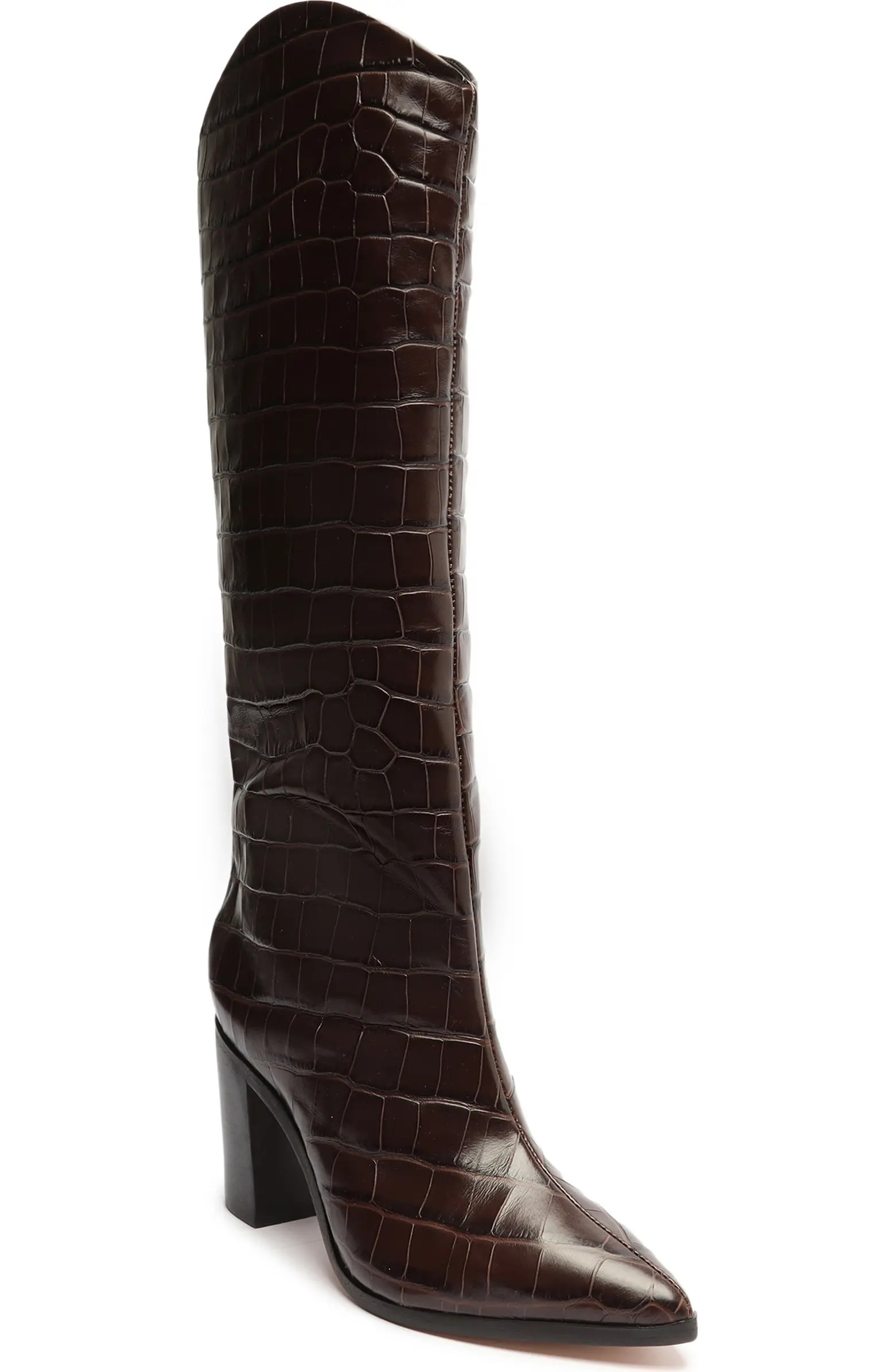 Maryana Pointed Toe Block Heel Knee High Boot (Women) | Nordstrom