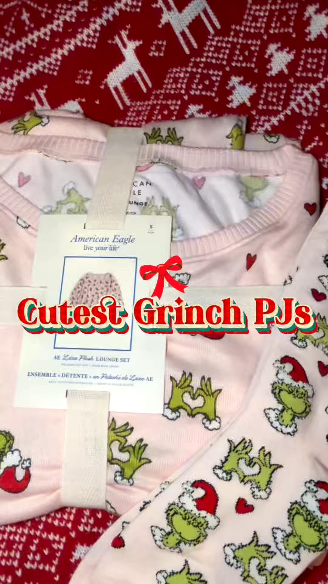Grinch and pink, say less! When I saw these, I knew they had to be mine. My new favorite Christmas PJs! 🩷💚

@American Eagle 
#grinch #grinchmas #grinchtiktok #grinchtok #grinchpjs 

#LTKSeasonal #LTKHoliday #LTKGiftGuide