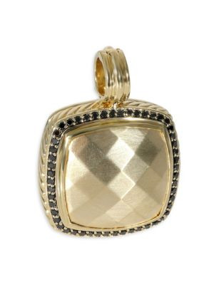 David Yurman David Yurman Albion Brushed 18K Yellow Gold Black Diamond Pendant, 1/2 Ctw on SALE |... | Saks Fifth Avenue OFF 5TH