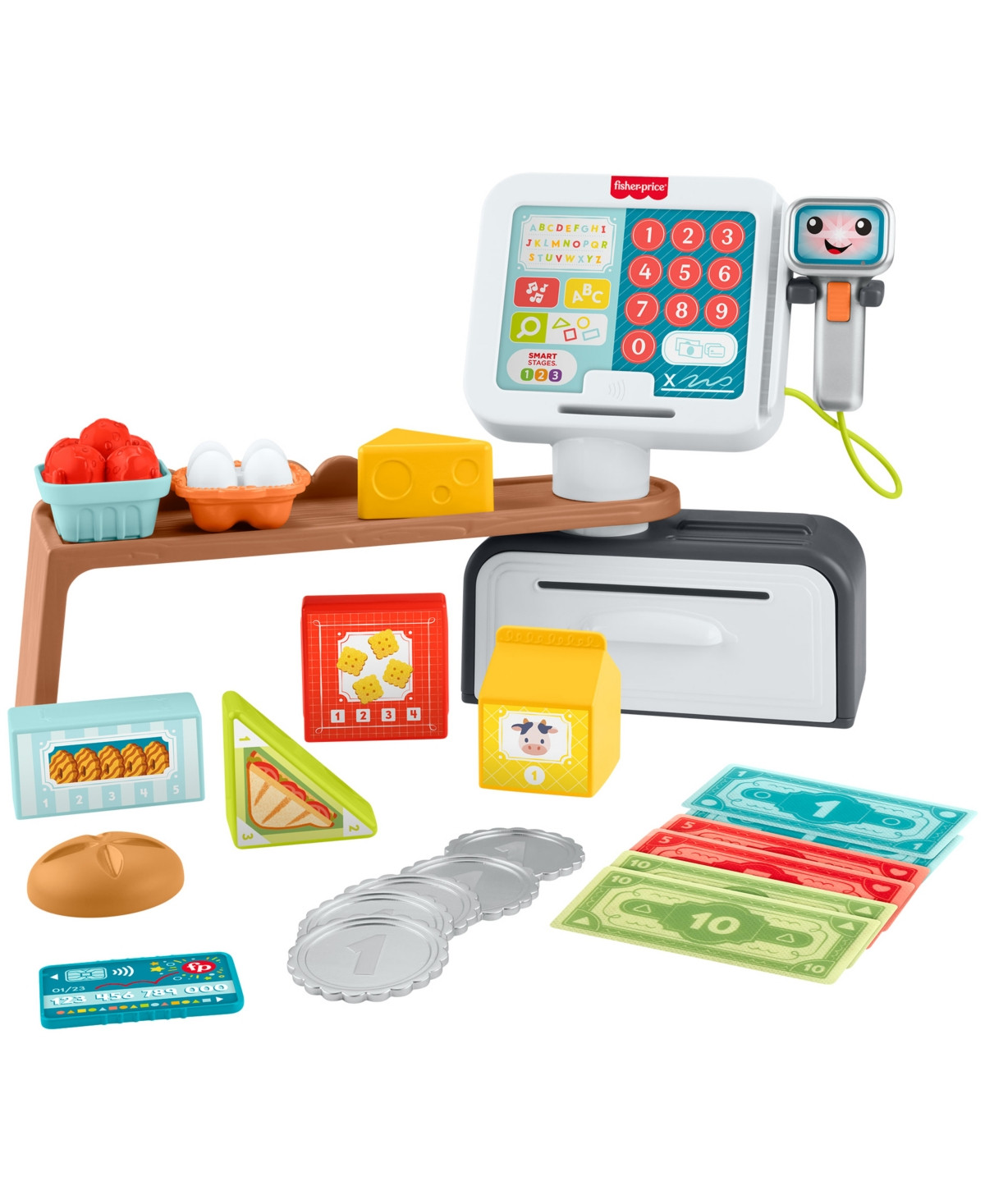 Fisher Price Laugh and Learn Count and Shop Cash Register Electronic Toddler Learning Toy, 20 Pieces - Multi-Color | Macy's