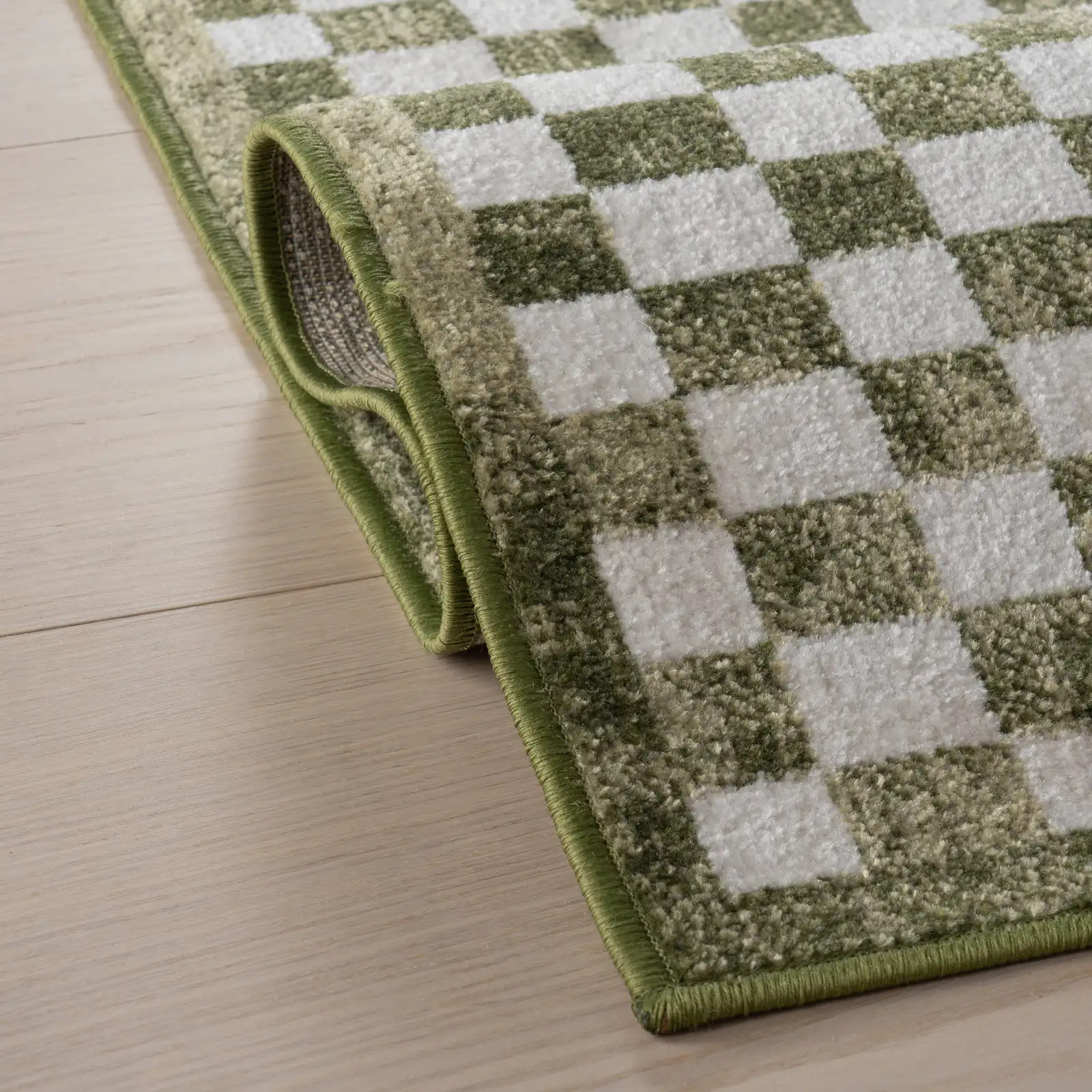 Kallie Washable Tiled Rug | Green | Rugs USA