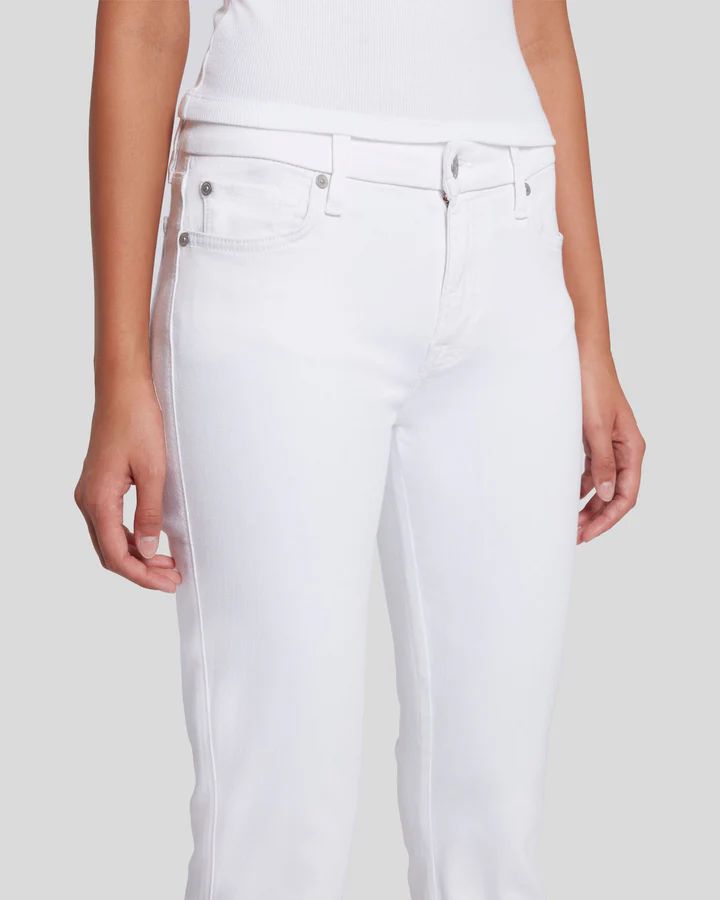 Slim Illusion Kimmie Straight in Luxe White | 7 For All Mankind