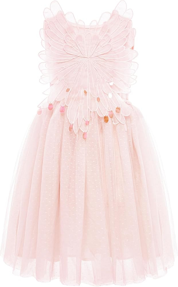 Tutu Dress for Girls - Embroidered Tulle Tiered Layered Flower Toddler Dress for Wedding & Birthd... | Amazon (US)