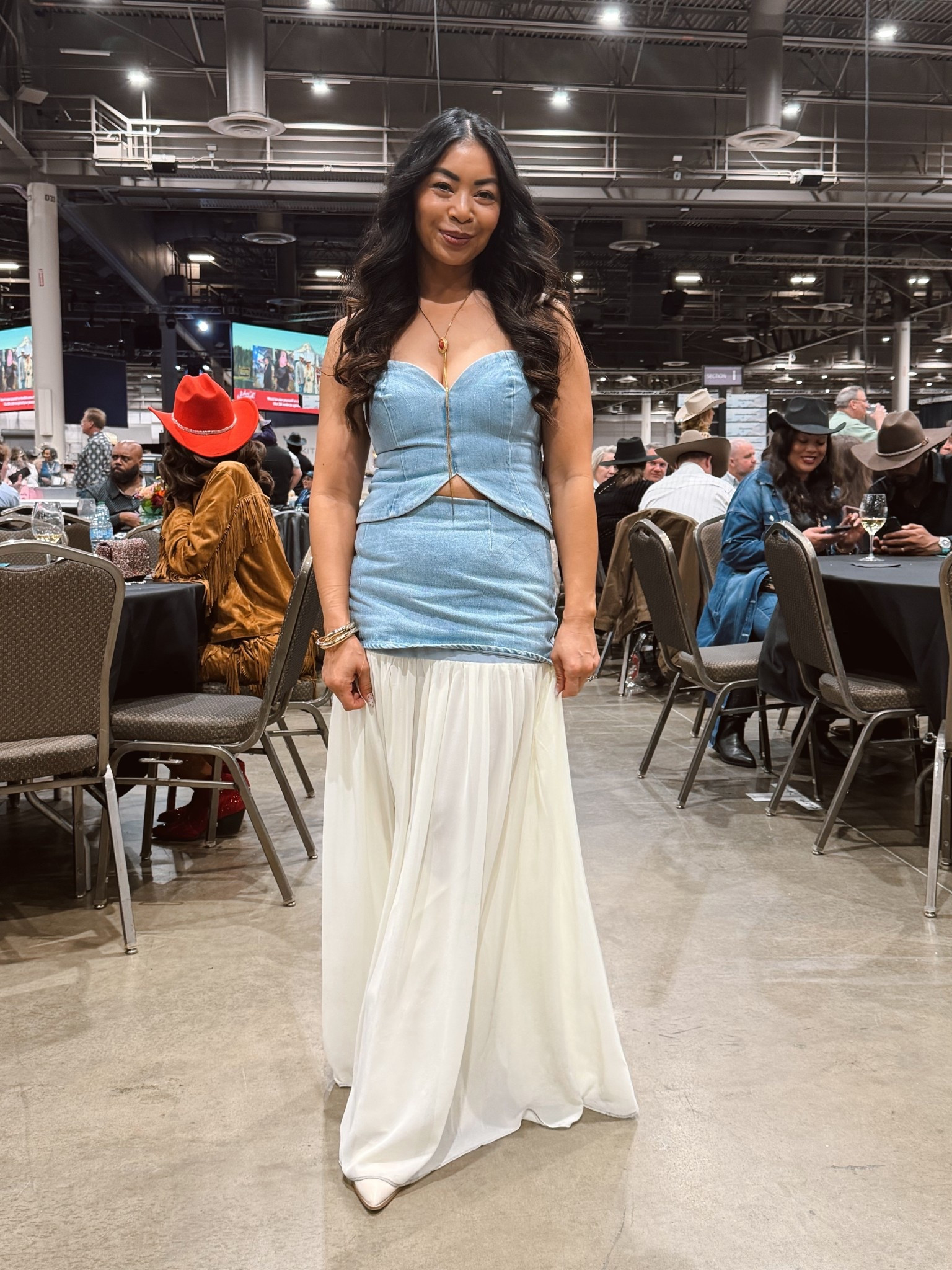 What I wore last night 

Wearing a medium in both denim pieces 

Rodeo outfits, concert outfit, western 

#LTKOver40 #LTKootd #LTKgrwm