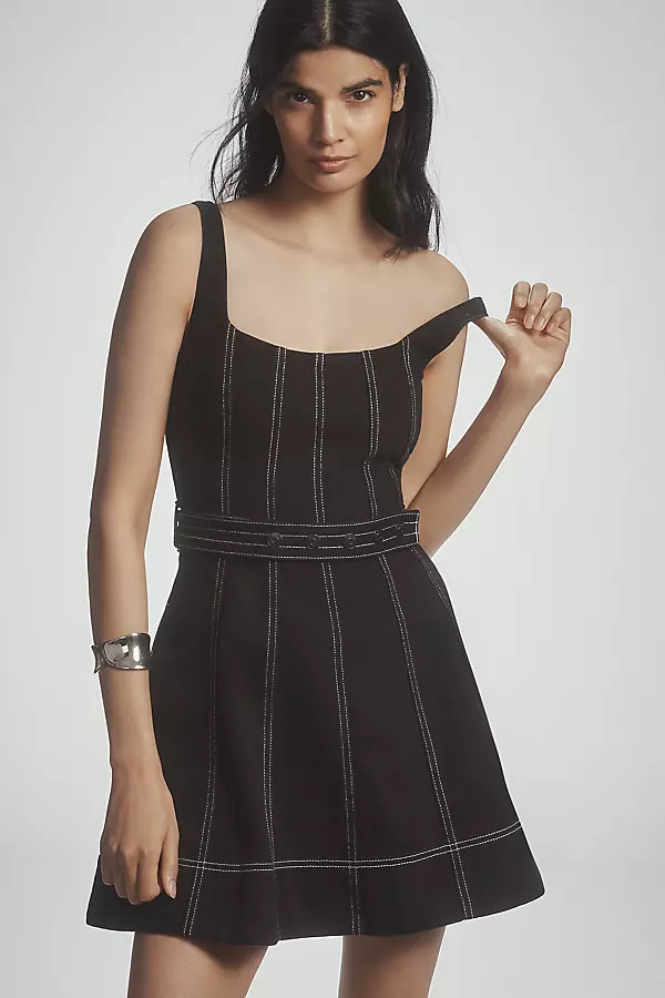 Shona Joy Mercer A-Line Denim Mini Dress | Anthropologie (US)