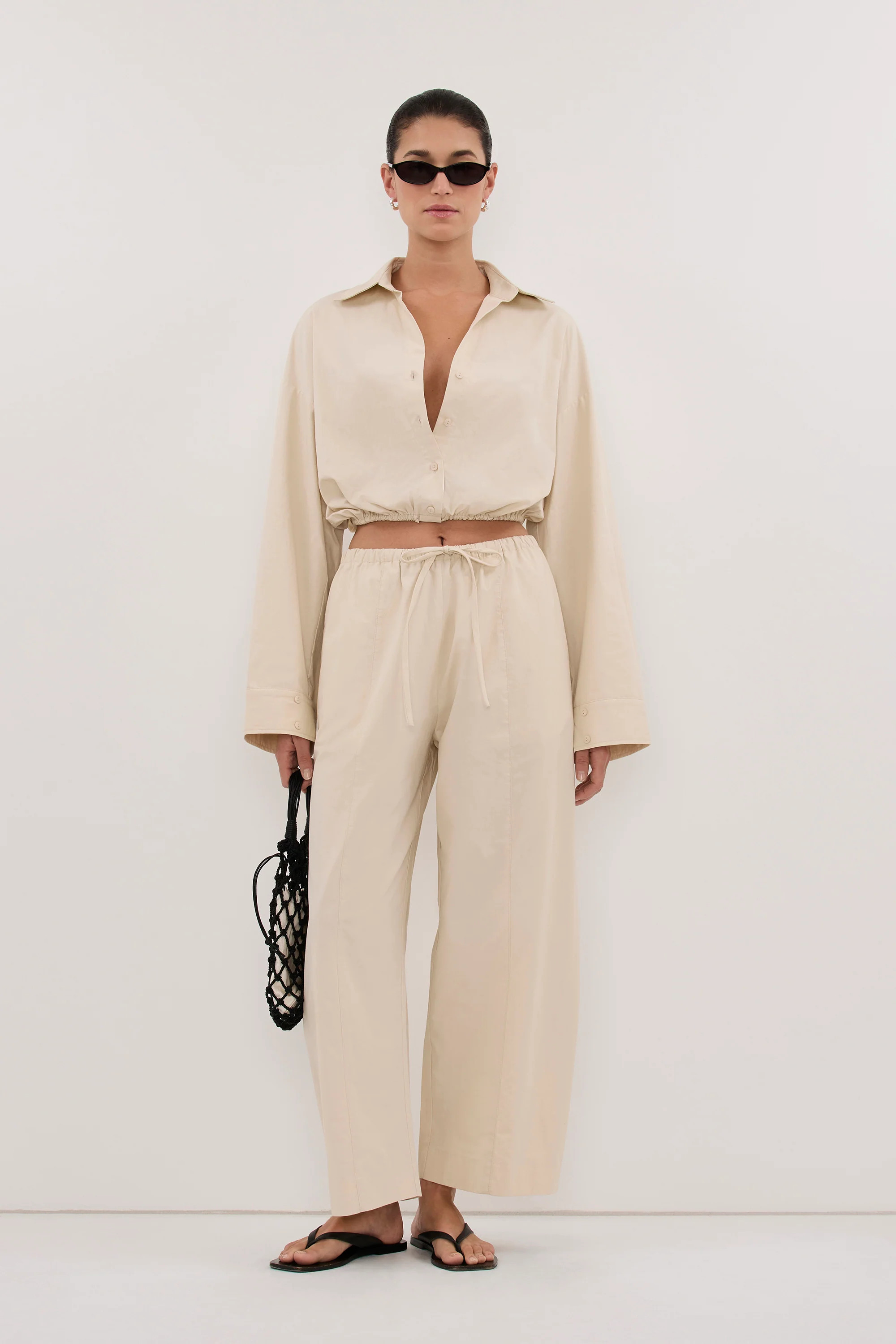 SCOUT PLASTER POPLIN BARREL PANT | DISSH