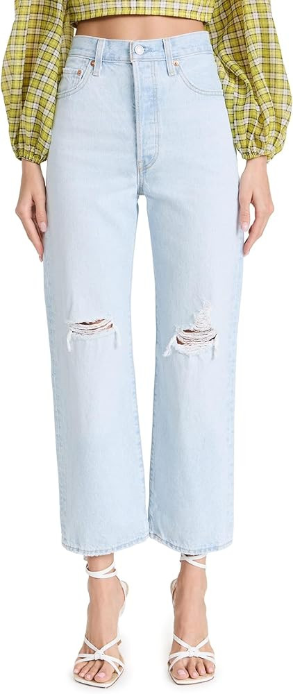 Levi's Women's Premium Ribcage Straight Ankle Jeans | Amazon (US)