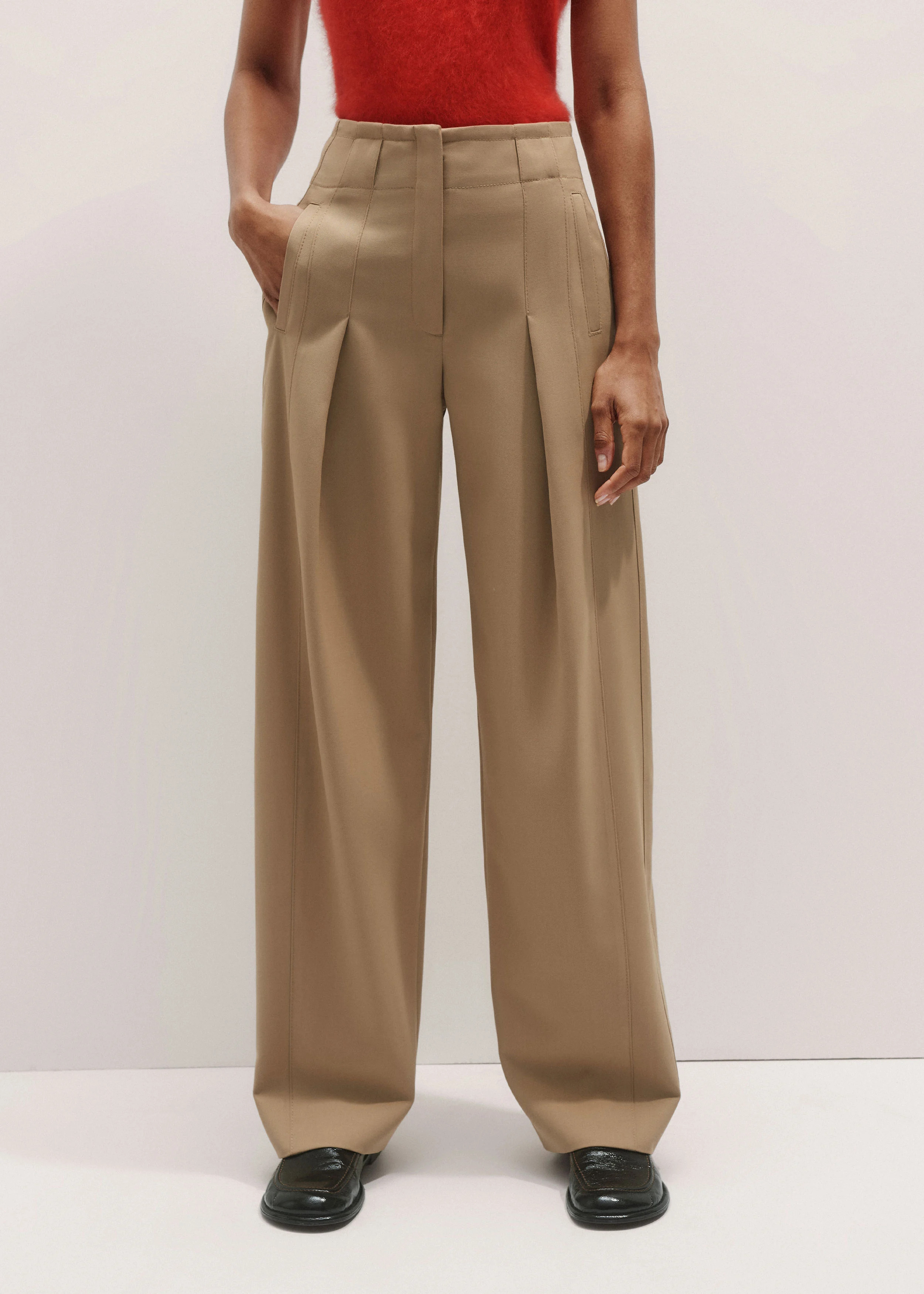High Waist Contour Pant Wool-Blend Tailoring | ME+EM US