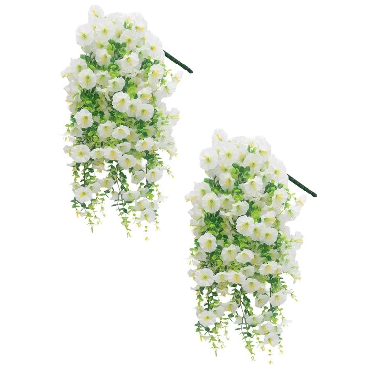 2 Pcs Artificial Hanging Flowers for Outdoors Morning Glory Artificial Flowers Spring Summer Deco... | Walmart (US)