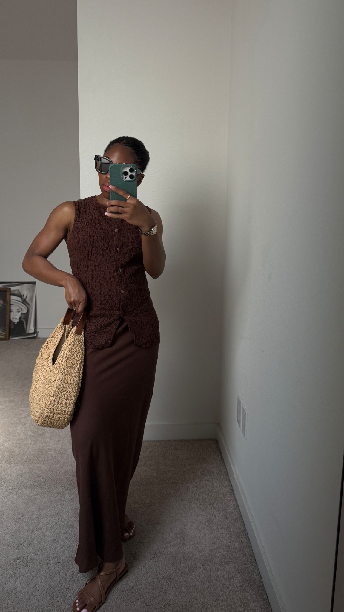 resort outfit // linen skirt // straw bag // raffia //sandals // travel // 2-piece  // dark brown // vest

Exact skirt is sold out, similar linked

#LTKStyleTip #LTKPetite #LTKSeasonal