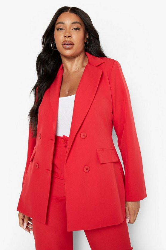 Plus Tailored Double Breasted Blazer | Boohoo.com (US & CA)