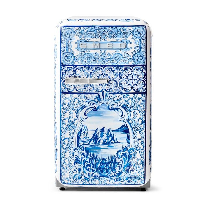 SMEG Dolce & Gabbana Fab 5 Refrigerator, Blu Mediterraneo | Williams-Sonoma