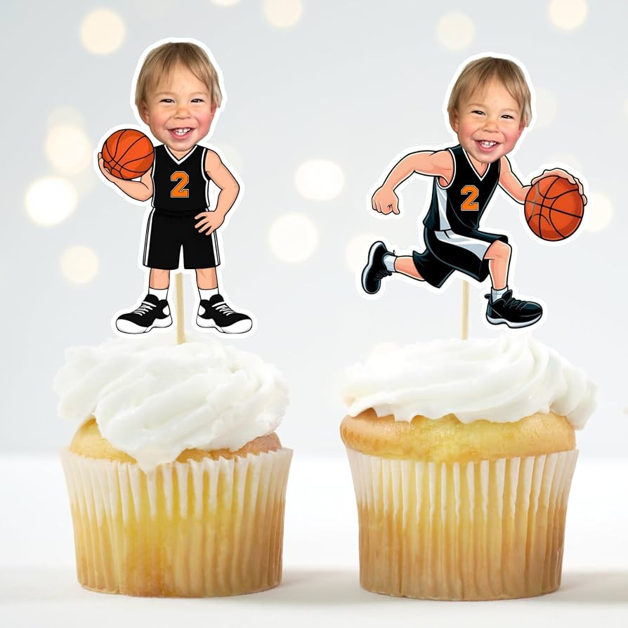 Custom Basketball Cupcake Topper - Born Two Ball Sports - Custom Party Decor - Personalized Kids ... | Amazon (US)