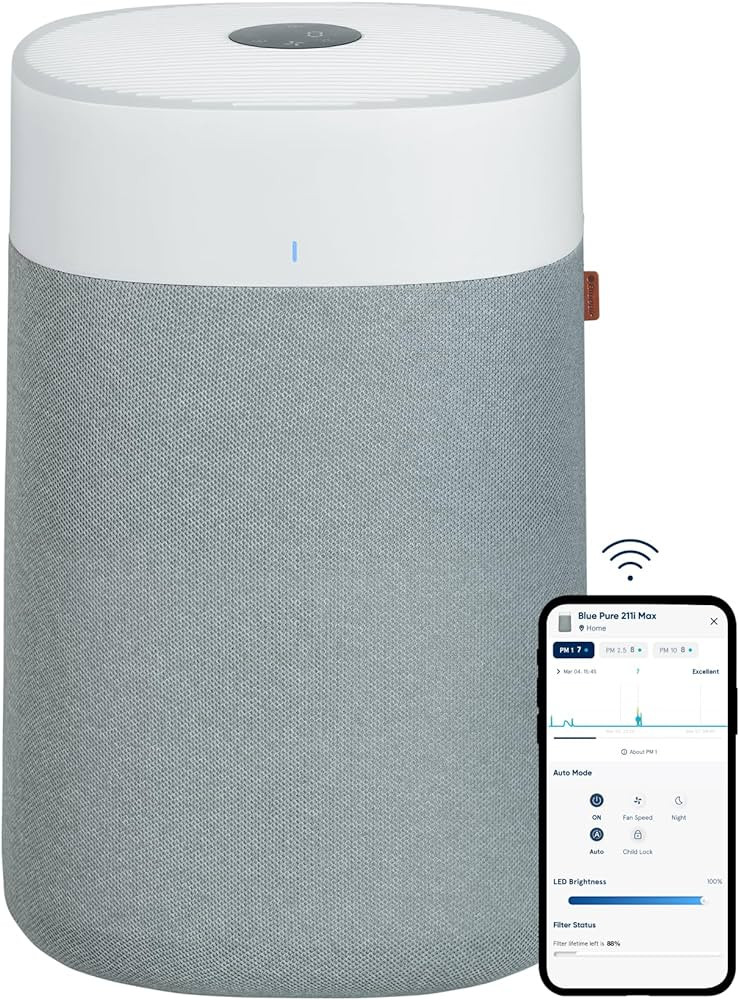 BLUEAIR Air Purifiers for Large Rooms, Cleans 3,048 Sqft In One Hour, HEPASilent Smart Air Cleane... | Amazon (US)