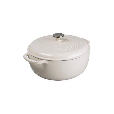 Lodge 7.5qt Cast Iron Enamel Dutch Oven Oyster | Target