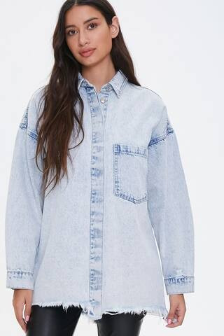 Frayed Denim Jacket | Forever 21 (US)