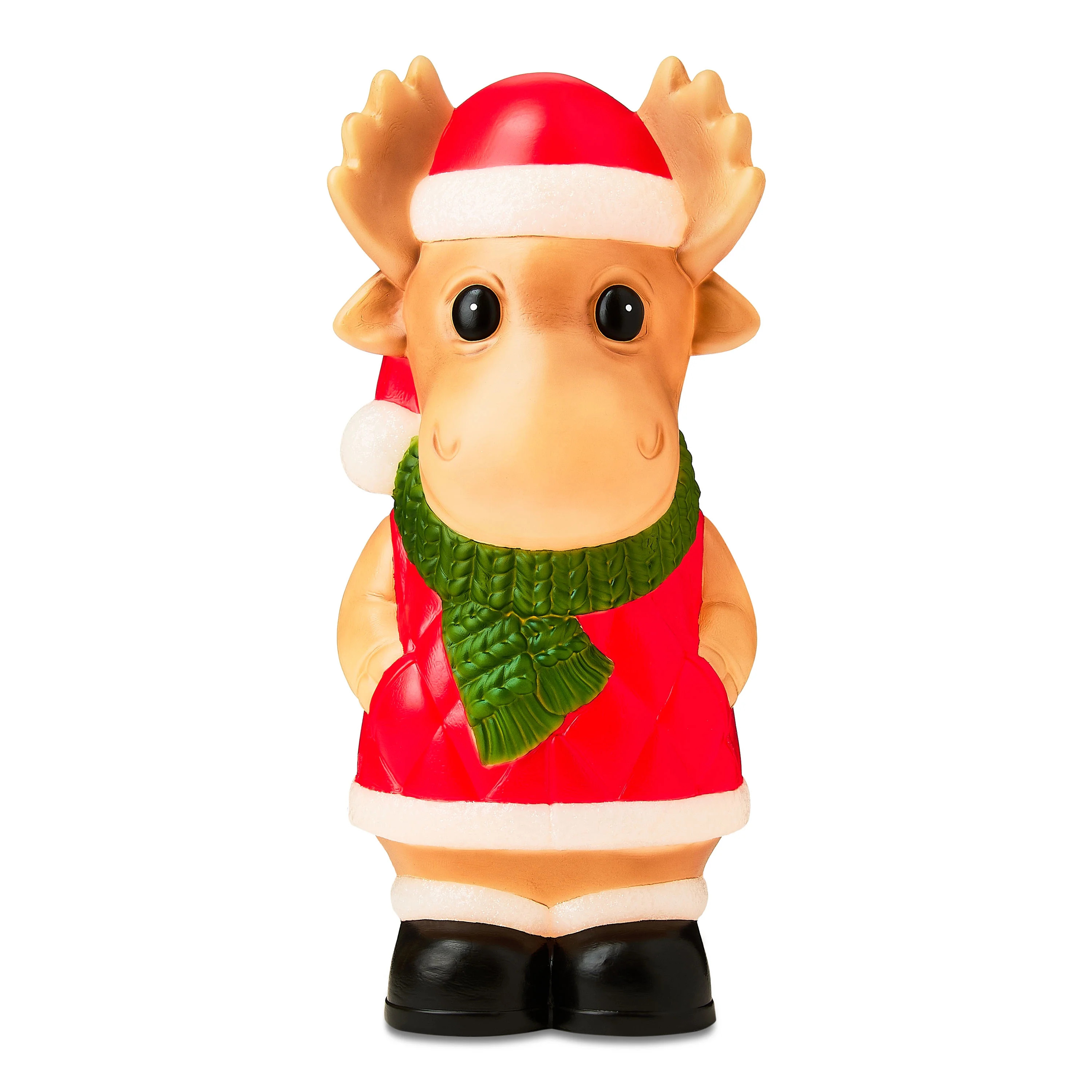 Lighted Blow Mold Moose Outdoor Christmas Decoration, Multicolor, 24", by Holiday Time | Walmart (US)