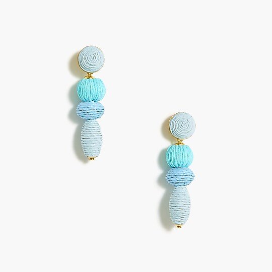Raffia wrapped drop earrings | J.Crew Factory