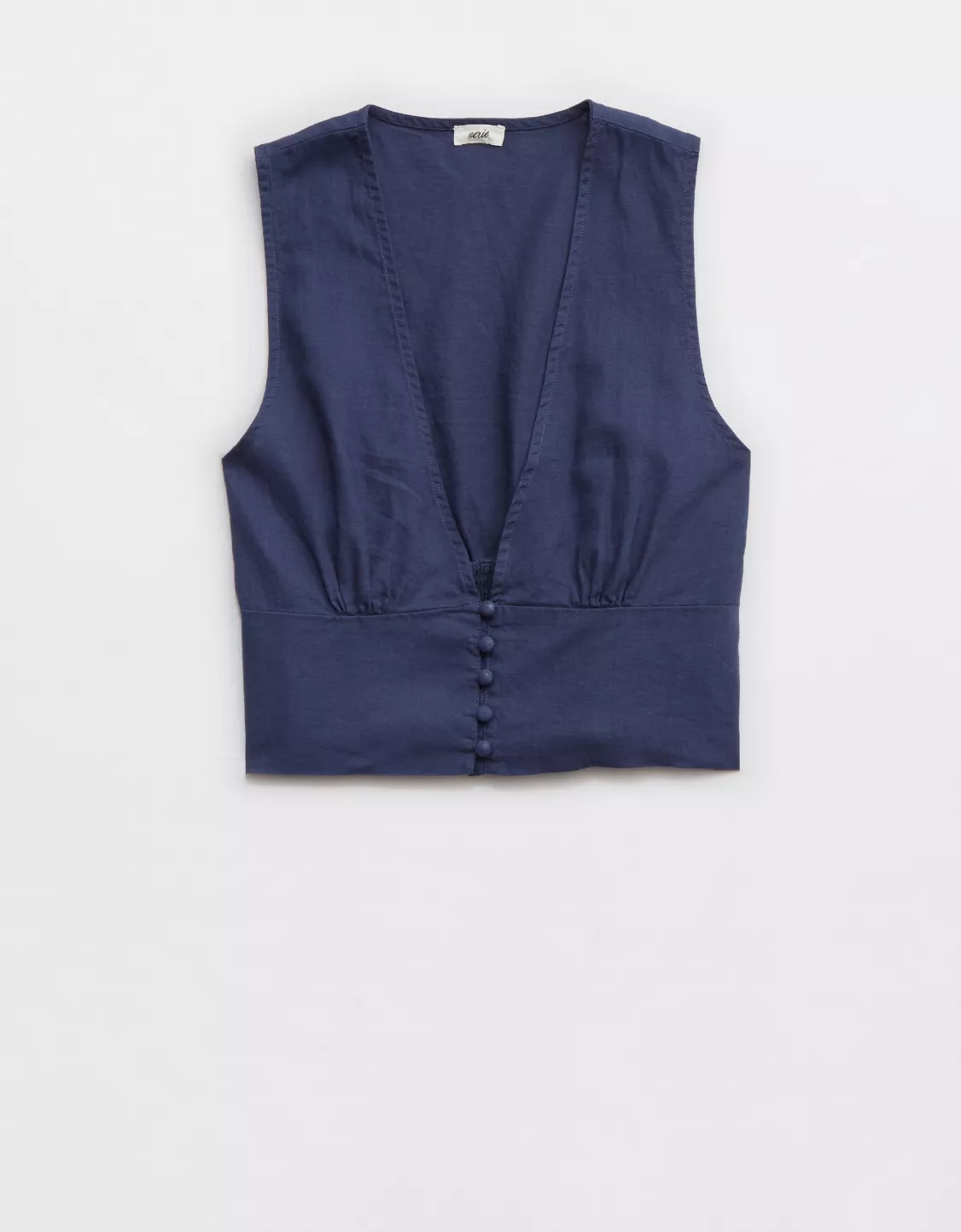 Aerie Linen Blend Vest | American Eagle Outfitters (US & CA)