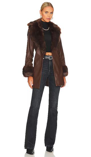 Penny Lane Faux Leather Jacket in Chocolate | Revolve Clothing (Global)