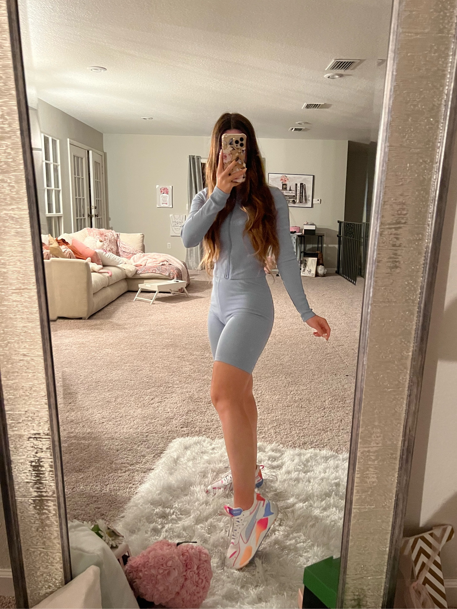 Todays OOTD for campus! Cute college girl outfit for the summer to fall transition! Love a athletic matching set (athleisure sets are a must have for college). How cute are these colorful puma sneakers too! Xoxo #LTKshoecrush 

#LTKfitness #LTKfindsunder100 #LTKxPrime