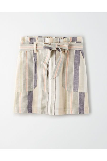 AE High-Waisted Paperbag Mini Skirt | American Eagle Outfitters (US & CA)