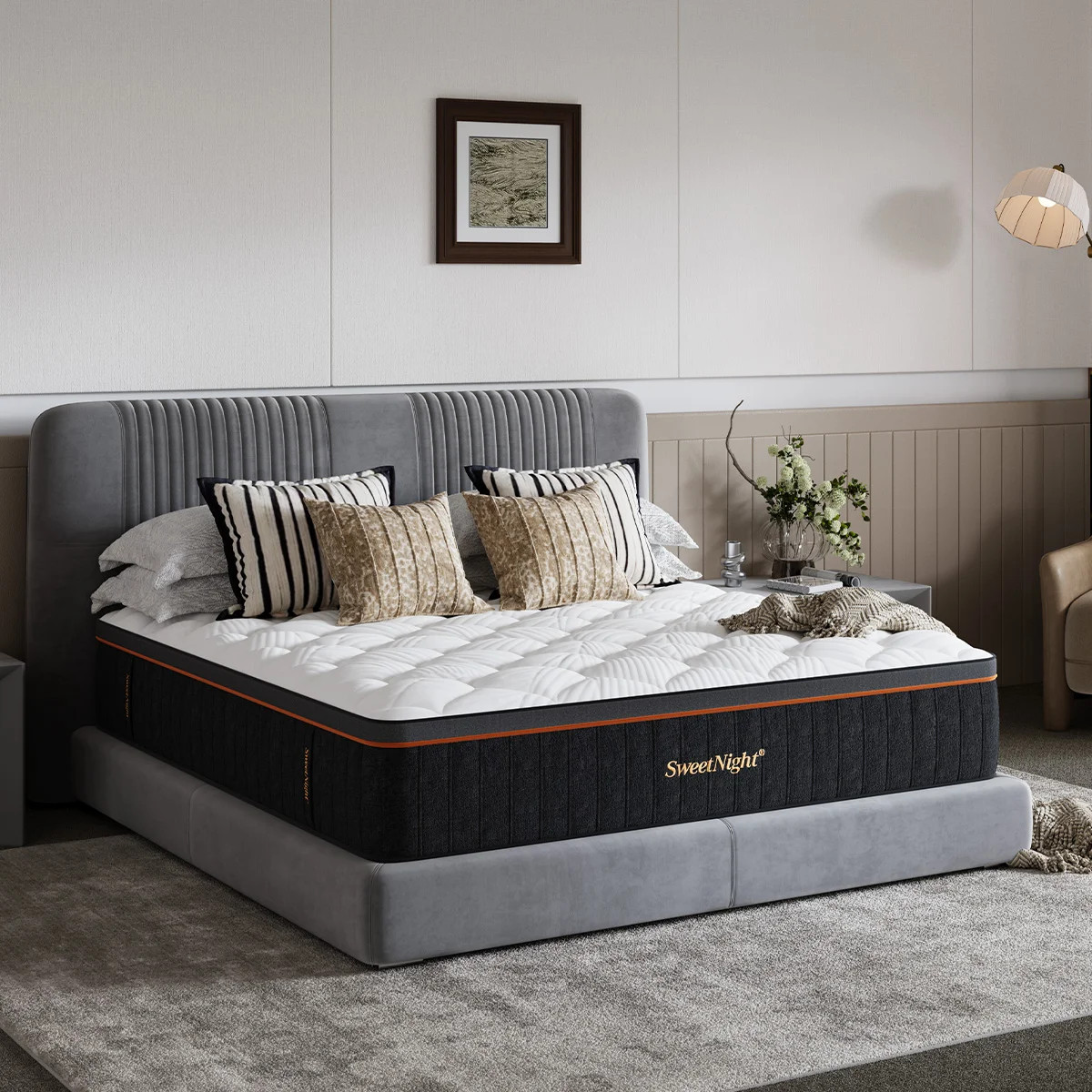 Sweetnight 16 Inch Cooling Hybrid Mattress with Gel Memory Foam, Medium Firm, CertiPUR-US | Wayfair North America