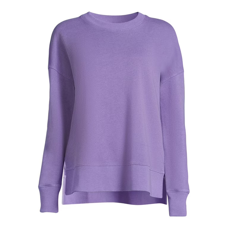 Time and Tru Women's High Low Pullover Sweatshirt, Sizes S-3XL | Walmart (US)