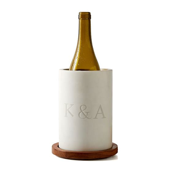 Wood and Marble Wine Chiller | Mark and Graham
