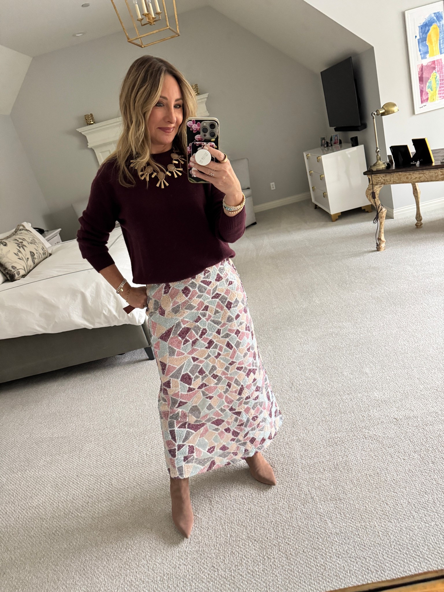 I did a segment for New Day Cleveland with my friend Natalie Herbick. It was in my role as Legacy Village Style ambassador. We talked about all the giftgiving goodness available at Legacy Village now through the holidays. So I decided to pull out my favorite sequin statement skirt of the season and make it feel kind of holiday- esque 

#LTKStyleTip #LTKShoeCrush #LTKSeasonal