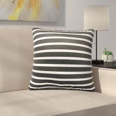 Meaghan Stripe Indoor/Outdoor Throw Pillow Ebern Designs Size: 18" H x 18" W x 6" D | Wayfair North America