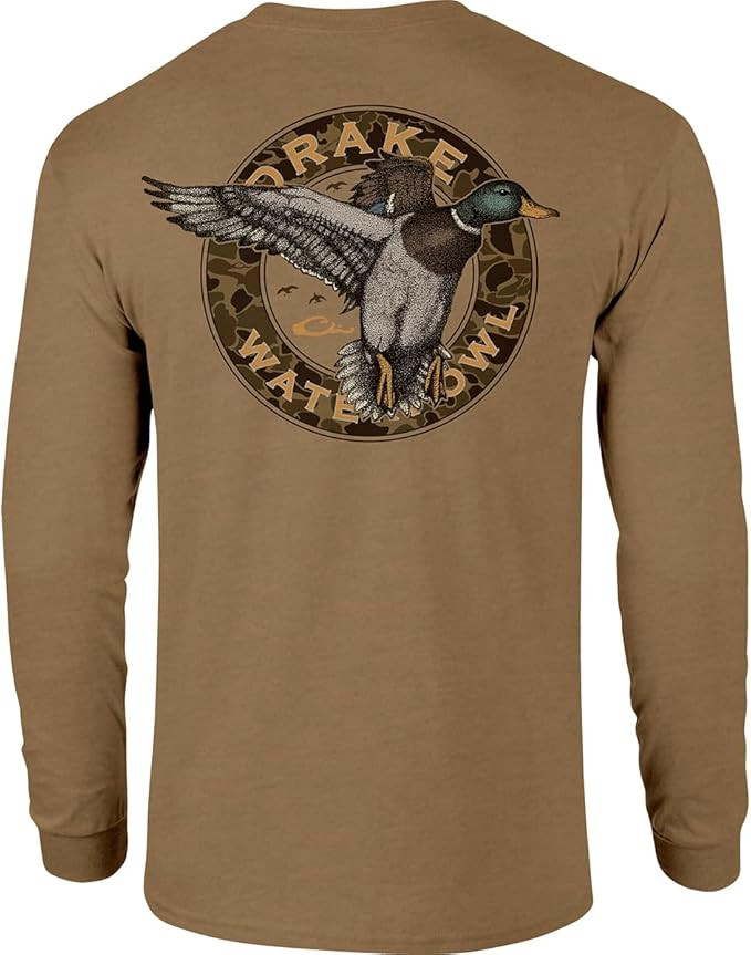 Drake Old School Camo Circle Mallard Long Sleeve T-Shirt | Amazon (US)