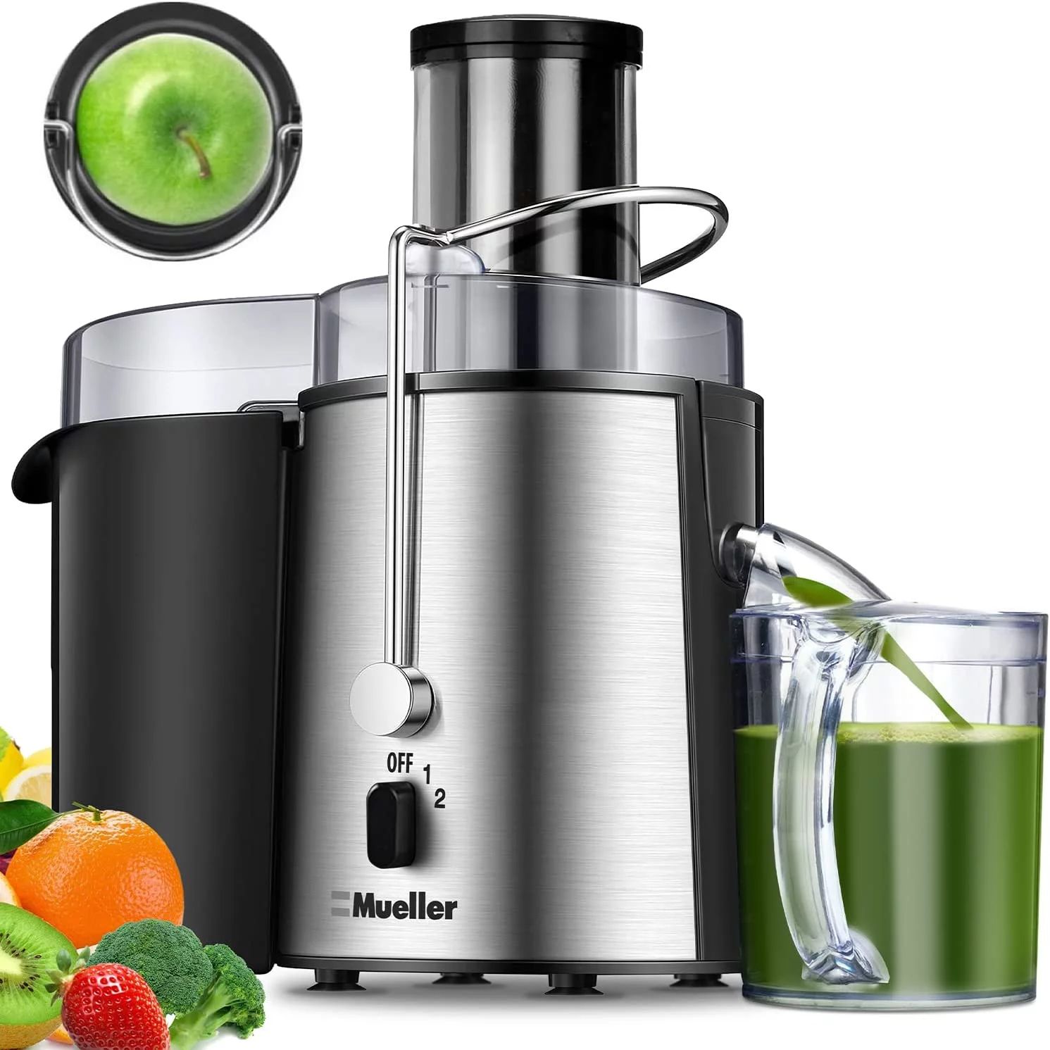 Mueller Juicer Ultra Power, Easy Clean Extractor Press Centrifugal Juicing Machine, Wide 3" Feed ... | Walmart (US)