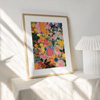 Floral Art Print - Abstract Flowers Illustration Poster | Etsy (US)